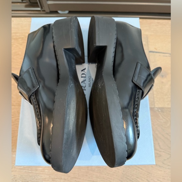100% authentic Prada black Chocolate Leather Loafer. With box and dust bags. - Picture 7 of 8